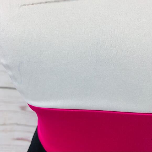 Ruby Rox balloon hem strapless pink black white - Picture 5 of 7